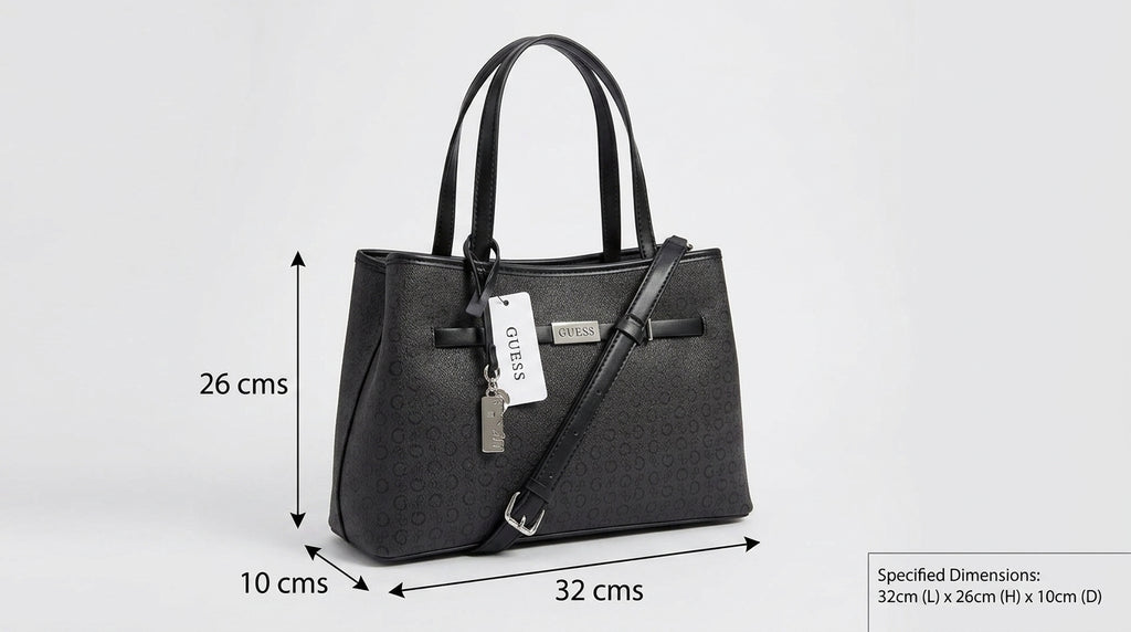 Bolso Guess Negro Tote Elegante Mujer Premium Con Correa