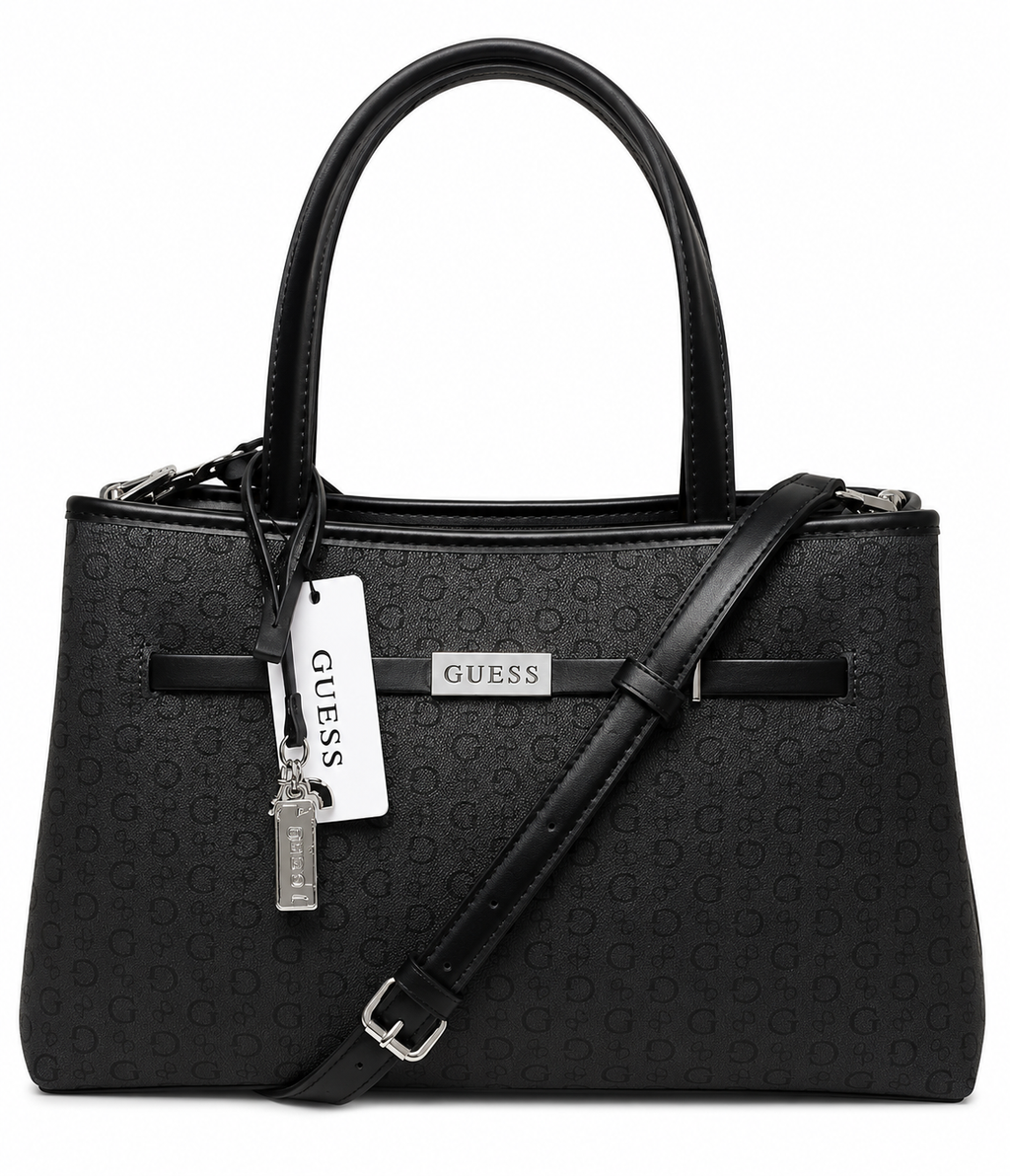 Bolso Guess Negro Tote Elegante Mujer Premium Con Correa