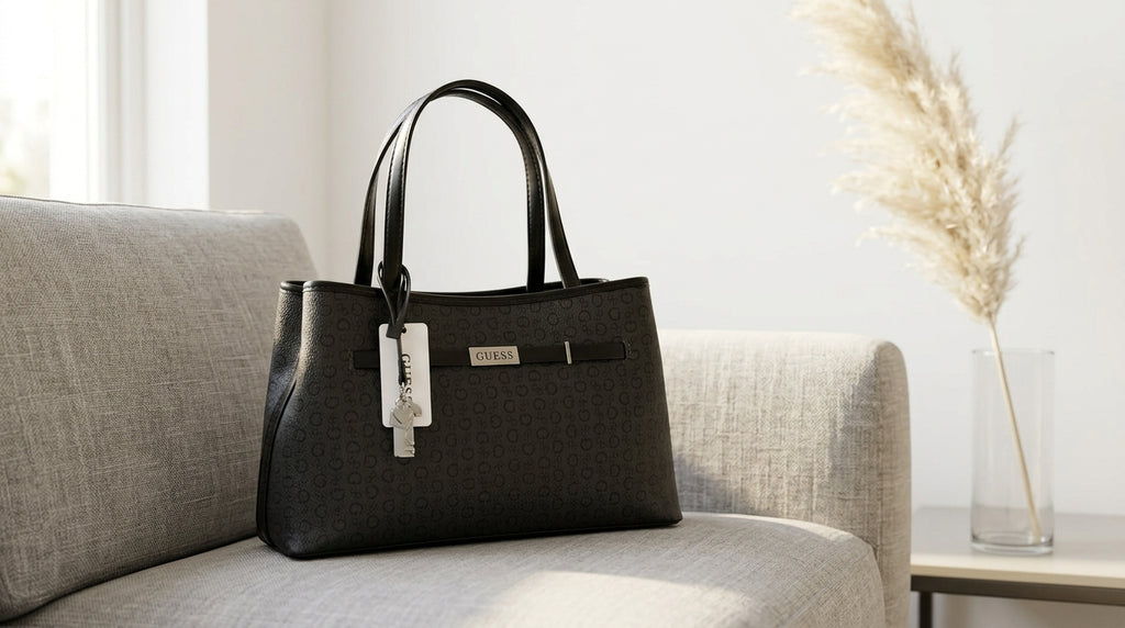 Bolso Guess Negro Tote Elegante Mujer Premium Con Correa