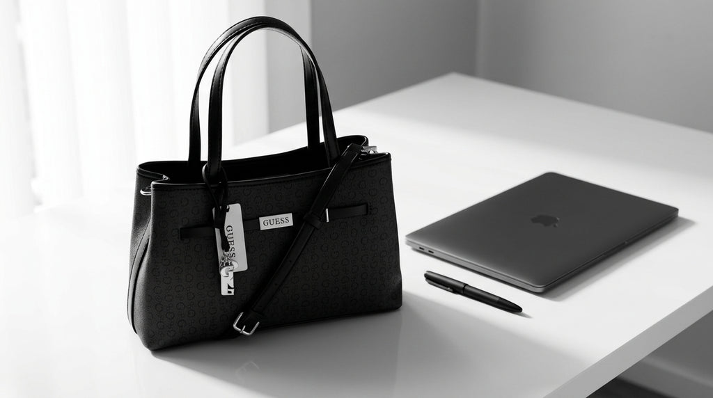 Bolso Guess Negro Tote Elegante Mujer Premium Con Correa