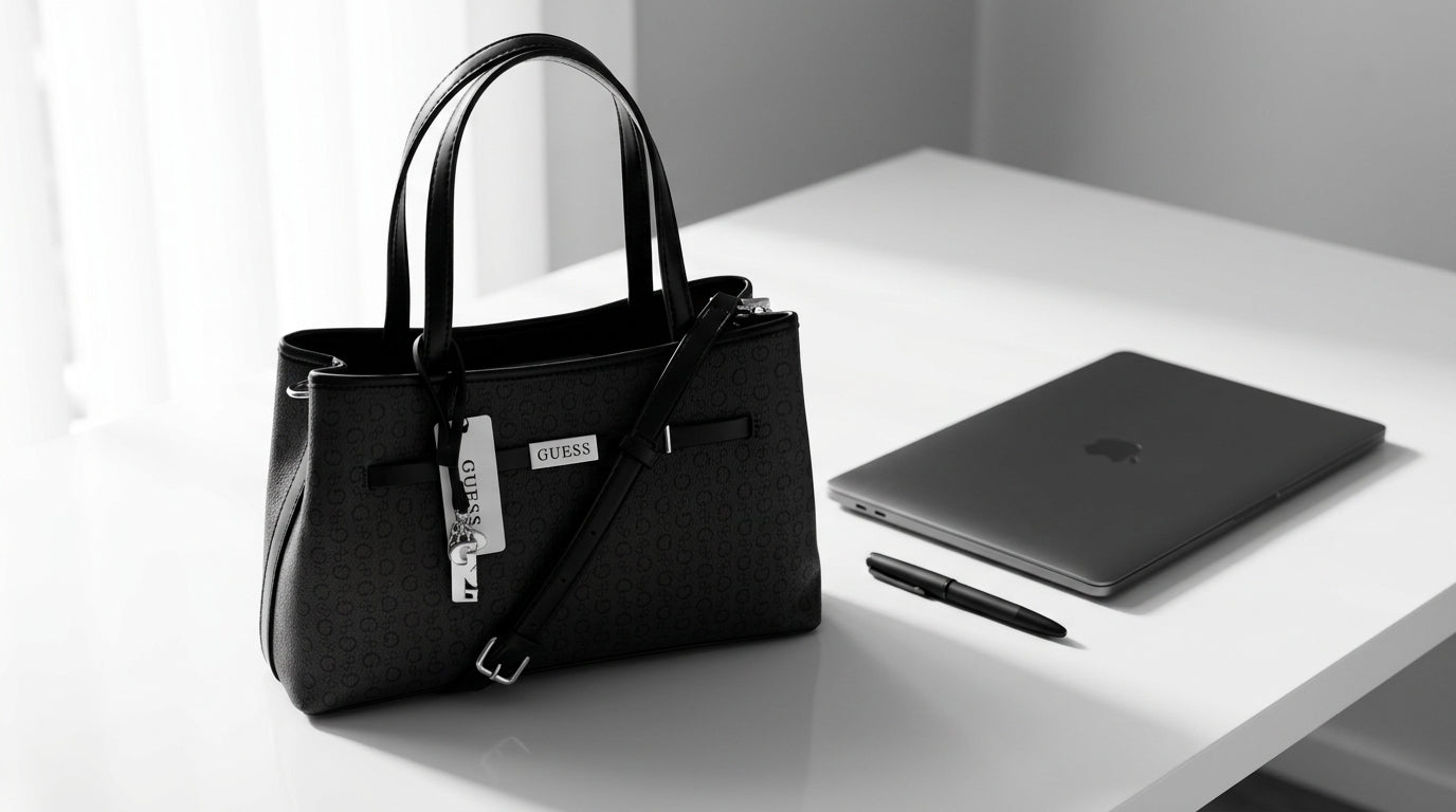 Bolso Guess Negro Tote Elegante Mujer Premium Con Correa