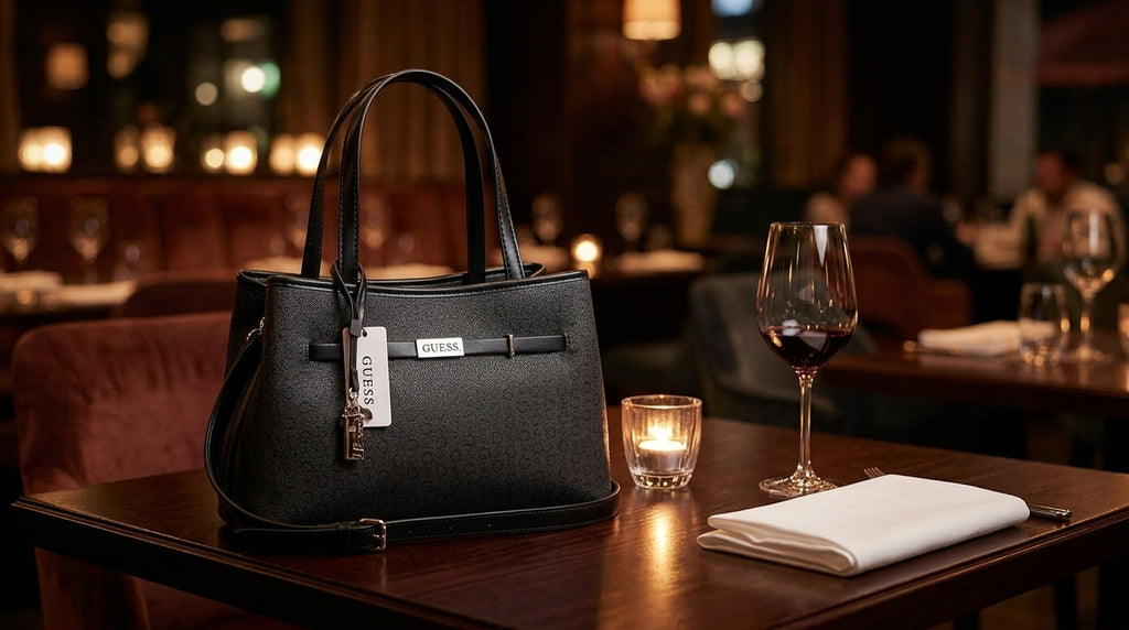 Bolso Guess Negro Tote Elegante Mujer Premium Con Correa