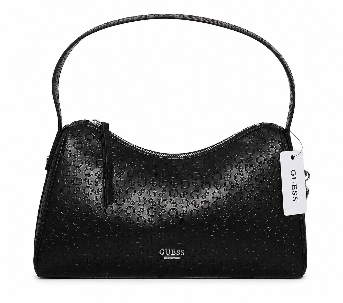 Bolso Guess Negro Monograma Shoulder Bag Elegante Premium