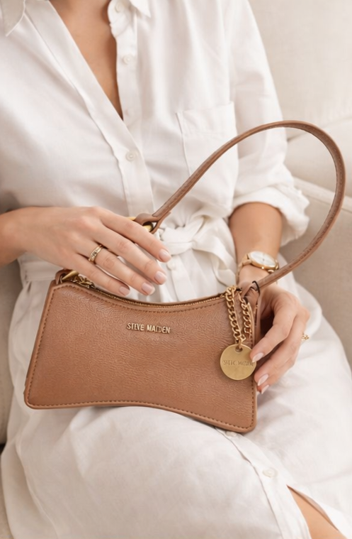 Bolso Steve Madden Camel Dorado — Envío Express a México