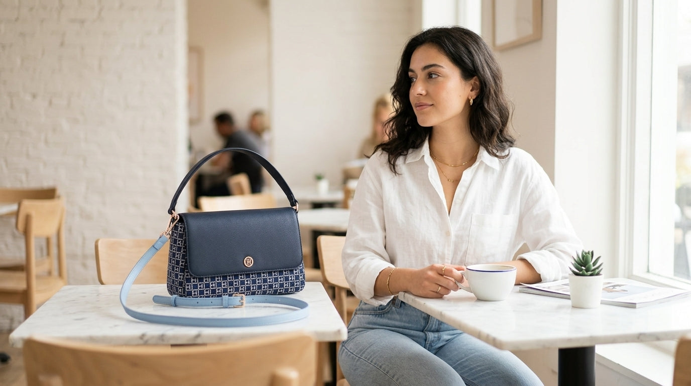 Bolso Tommy Hilfiger Mujer Navy Shoulderbag Elegante
