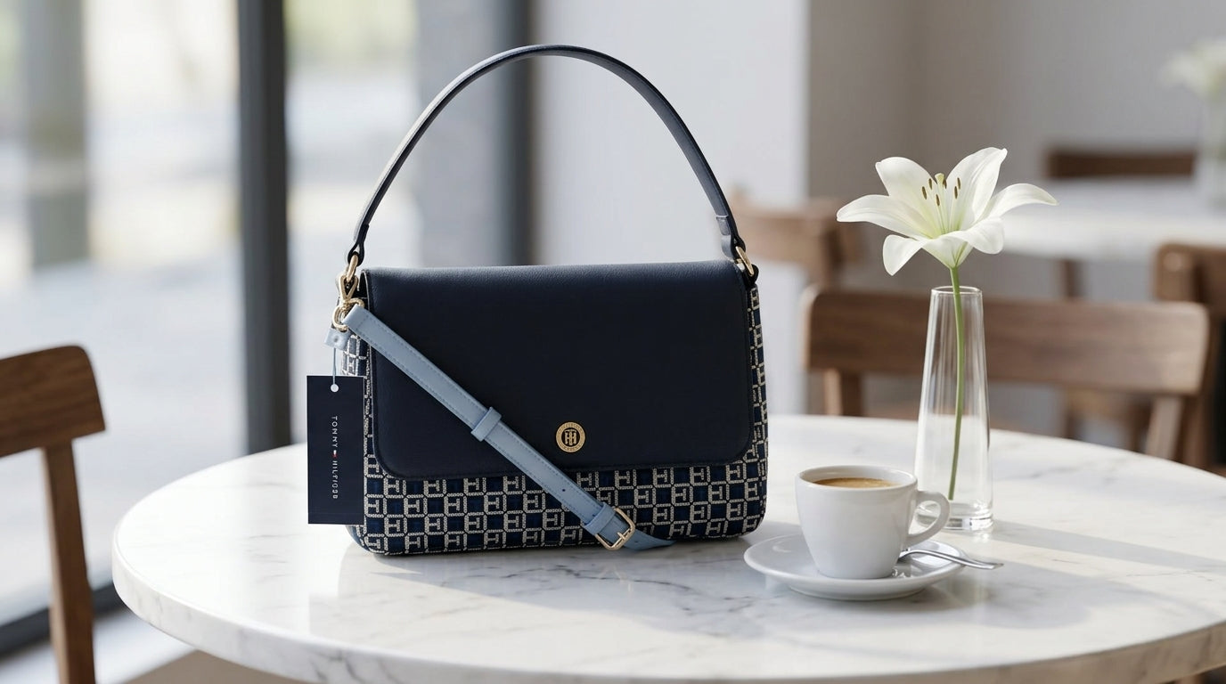 Bolso Tommy Hilfiger Mujer Navy Shoulderbag Elegante