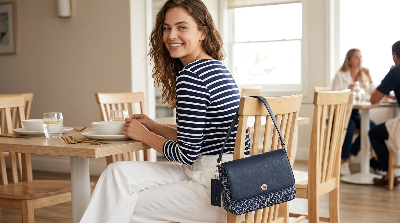 Bolso Tommy Hilfiger Mujer Navy Shoulderbag Elegante