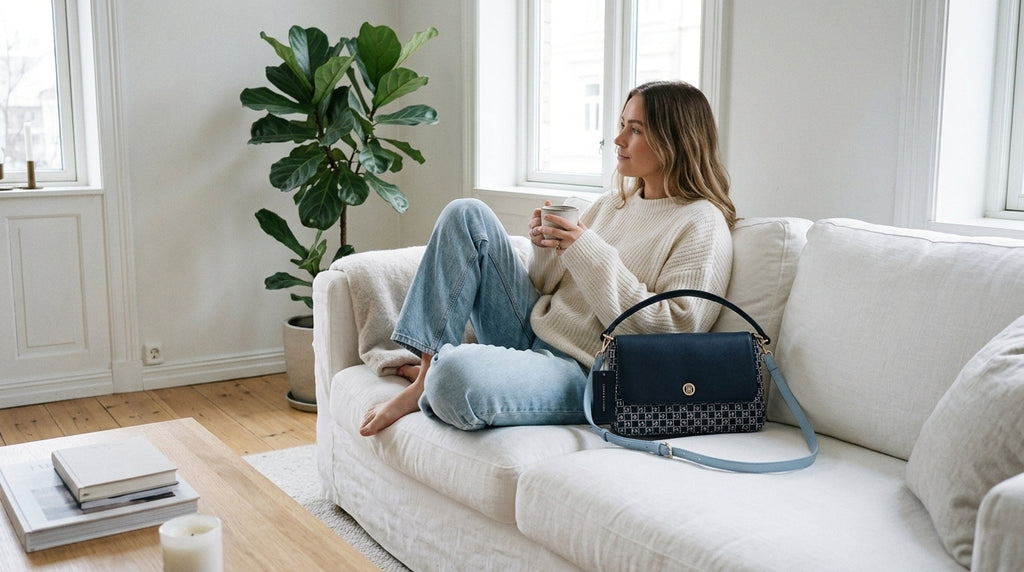 Bolso Tommy Hilfiger Mujer Navy Shoulderbag Elegante