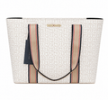 Bolso Tote Tommy Hilfiger Beige Monograma Grande Elegante
